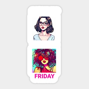 Party Girl Monday to Friday Sticker